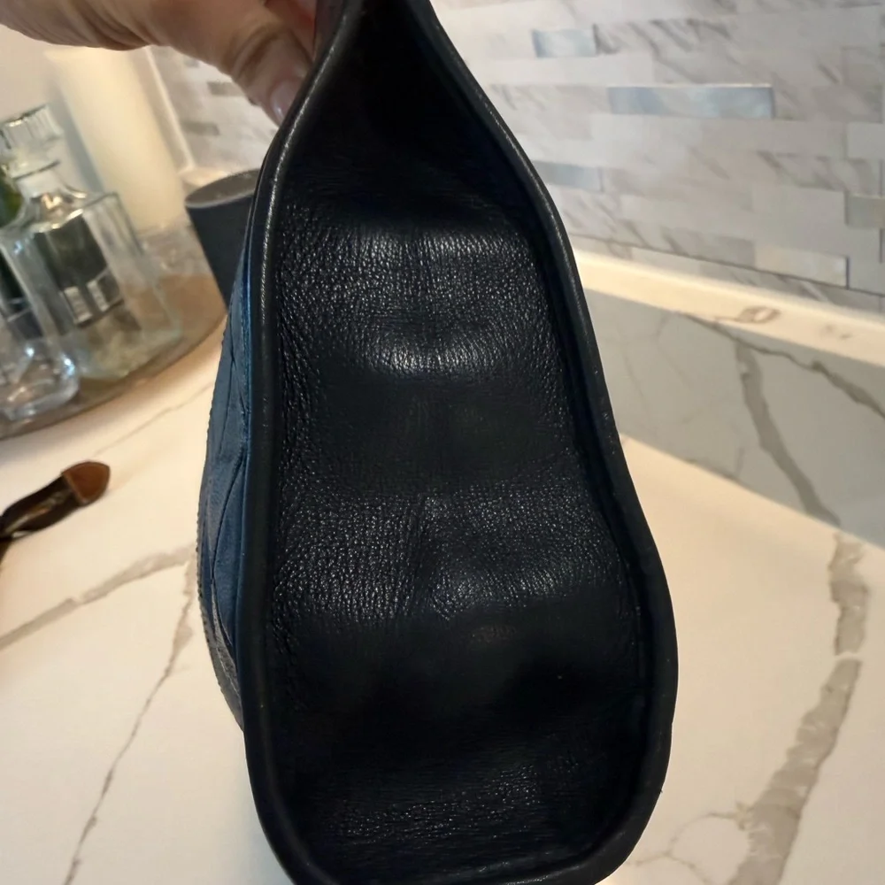 CHANEL Black Vintage Quilted Clutch with Gold 24k Logo - Picture 8 of 16